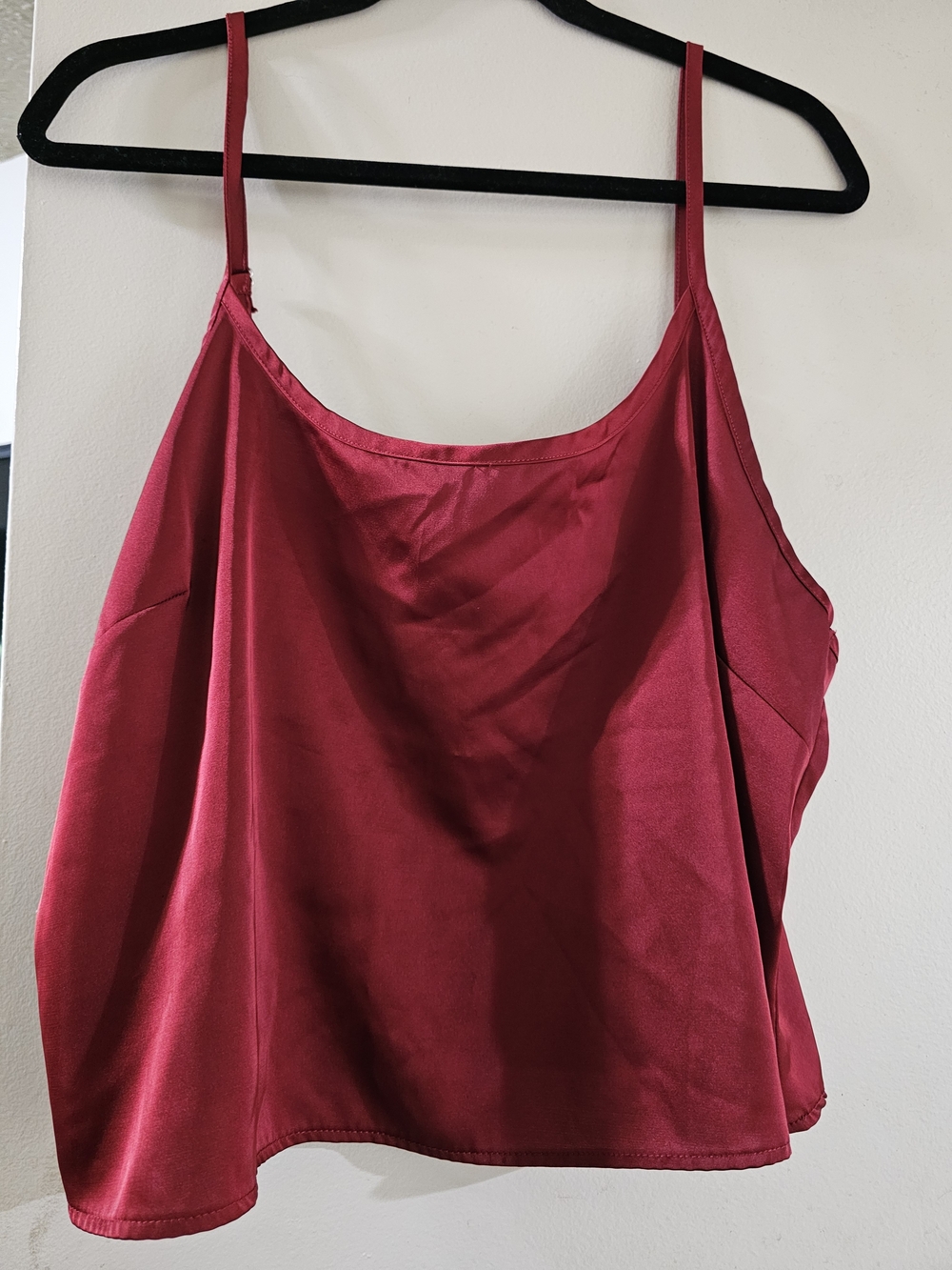 Forever 21 Red Satin Spaghetti-Strap Cami